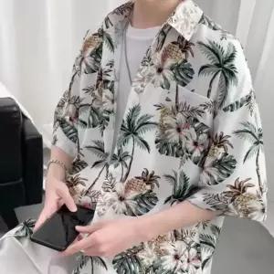 남자 하와이안 셔츠 바캉스룩 반팔 휴양지룩 남방 남자해변룩 남자휴양지옷 남자비치룩 800B4