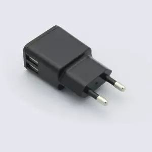핸드폰 충전기 USB 어댑터 블랙 2포트 5V 1.2A