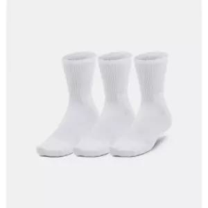 언더아머 UNDER ARMOUR 1373084-100 화이트 남여공용 스포츠 양말 UA 3Maker 3팩 미드 크루 삭스 -3켤레