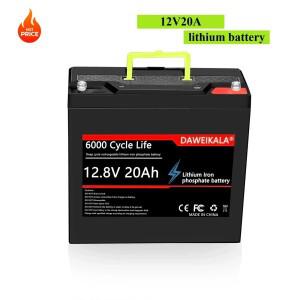 12V 20Ah 리튬 배터리 LiFePO4 사이클 충전식 배터리(20A BMS 포함) 태양광 전기 자동차