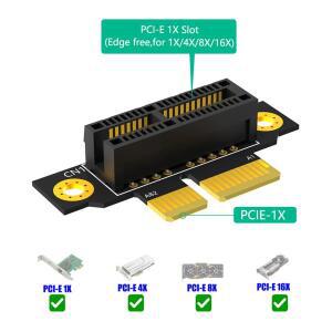 PCIe 수-암 라이저 카드 익스프레스 컨버터 어댑터 1U / 2U 서버용 보드 X1 X4 X8 90도 역방향 20mm 32mm