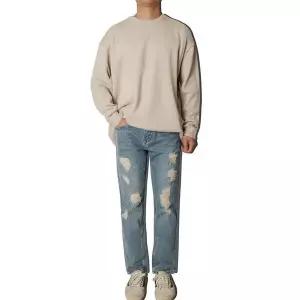 [하프클럽/]남자 캐주얼 절개워싱 데미지 데님 청바지 KSM-JEA-SDD0722016-R