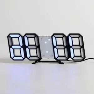 LED 스마트 벽시계 블랙블루 벽걸이 스탠드