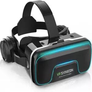 내장 헤드폰 20° 시야각 비구면 렌즈를 갖춘 CoCerKet VR 헤드셋 - 몰입형 3D 영화 및 게임용
