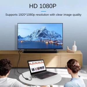 1080P VGA-HDMI 변환기 풀 HD 케이블3.5mm 오디오 출력 포함 PC PC 노트북-HDTV 프로젝터용 HDMI 호환 어댑