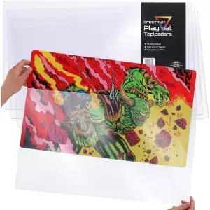 BCW 24x4 플매트 상단 홀더 견고한 아카이브 케이스 5개 세트 투명한 PVC 안전하게 고정하며 먼지 휨 취급