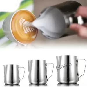 100/350/600ml 우유 주전자 패션 스테인리스 스틸 거품기 커피 라떼 거품 아트 머그컵
