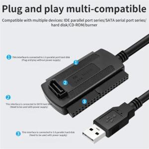 2.5 3.5인치 IDE  인터페이스 하드 드라이브를 PC PC 노트북에 연결하는 USB 2.0 - 어댑터 케이블