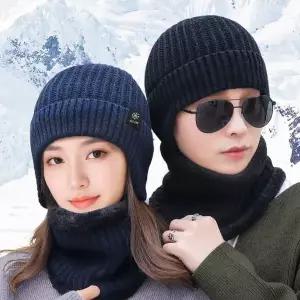 남녀공용 캠핑 낚시 스키장 귀달이비니 넥워머 세트