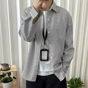 에쥬아 스프셔츠 기본핏 베이직 간절기 긴팔셔츠 커플룩