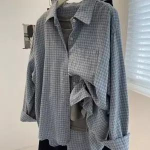 여자 빈티지 체크 셔츠 루즈핏 가을 데일리룩
