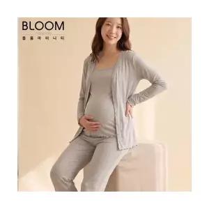 블룸마터니티 임산부 데일리 골지 3pcs 파자마 홈웨어