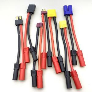 XT150 ~ XT XT60 EC5 수/암 플러그 어댑터 케이블 12AWG 와이어 실리콘 밸런스드 충전 조정 변환 커넥터