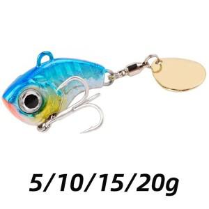 1Pcs 회전 메탈 VIB 진동 미끼 스피너 스푼 낚시 5g -20g 지그 송어 겨울 하드  Pesca