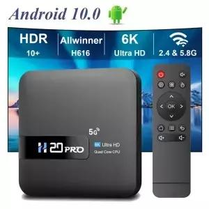 TOPSION H20 스마트 TV 박스 안 14.0 음성 어시스턴트 지원 2.4 5G 와이파이 4K 6K HD 비디오 1080P 미디어