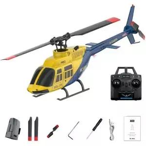 MakerTopia A60 1/42 스케일 벨 206 RC 헬리콥터 성인 초보자용 2.4G 4CH 플라이바리스 원격 조종 광학