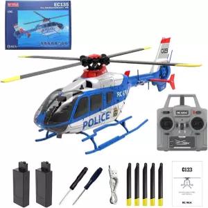 PIONEERX EC135 C123 1/36 스케일 RC 헬리콥터 2.4GHz 6CH 원격 조종 6축 자이로 3D 플립 역비행 고도 유지