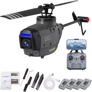 1080P 카메라 2.4G 4CH AI 지능형 원격 조종 헬리콥터 모델인 Scout RC Helicopter 6축 자이로 랜딩 광학