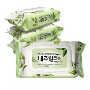 네추럴코튼 물티슈(100매) 마덴 낱개1개 물휴지 장원