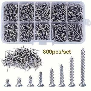 고 M2 셀프 태핑 나사 탄소강 플랫 헤드 대량 팩 DIY/전자/엔지니어링 다용도
