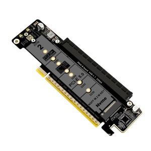 PCIE 5.0 X16 to X8+X4+X4 스플리터 카드 8+4+4Hyper Ultra Quad for M.2 듀얼 NVMe MKey 2230/2242/2260/2