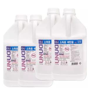 조은팜 다나제약 소독용 에탄올 83% 4L 4개