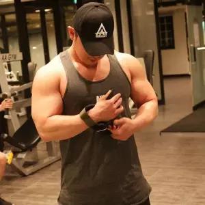 더 ANLT 퍼스트 운동복 나시티 그레이 헬스 복 HW36D0EF