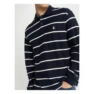 26SS 30% OFF빈폴멘 텍스처 칼라넥 스트라이프 긴소매 티셔츠 네이비 BC6241C55R 466447
