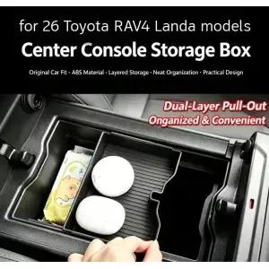 RAV4 XA60 와일드랜더 2026용 센터 콘솔 암레스트 수납함 이중 레이어 풀아웃 오거나이저 차량 내부 박스