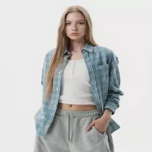 후아유 WHYCG4T41F 남성 셔츠 옥스포드 Flannel Loose-Fit Check Shirts