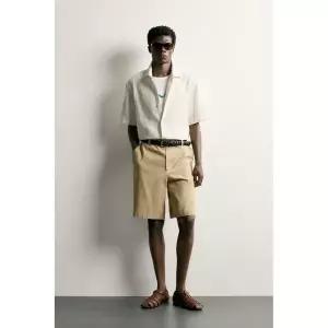 ZARA 자라 REGU 지유LAR 레귤러-FIT 핏-HEMD MIT STRUKTURMUSTER - Cremefarben 4187/353/712