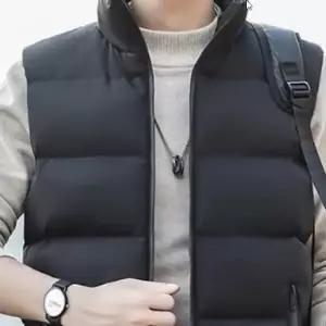 착용감과 조끼 남자 돋보이는 따뜻함이 하이넥 베스트 패딩 편안한 민소매 레이어드 겨울