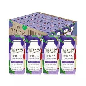 [하프클럽/]상하목장 유기농주스 사과블루베리케일 125ml 24팩
