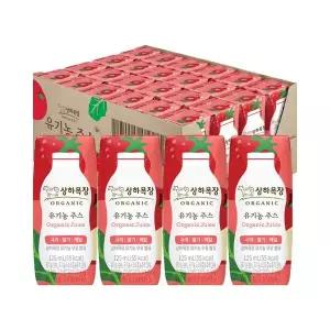 [하프클럽/]상하목장 유기농주스 사과딸기케일 125ml 24팩