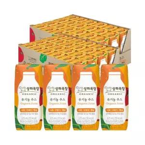 [하프클럽/]상하목장 유기농주스 사과오렌지케일 125ml 48팩