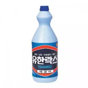 [핫트랙스]유한젠 유한락스 가루표백제 유연락스 용기 유광 유백 대용량 화장실청소용품 1kg(WFPD212)