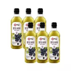 [하프클럽/CJ제일제당]백설 포도씨유 900ml x6개
