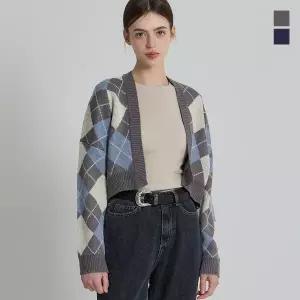 [더블유쇼핑][더블유스탠다드(W STANDARD)] (TD)우먼 아리아나 아가일 패턴 가디