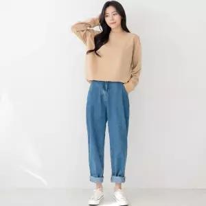 [리빌모아]여자 오버핏 배기 청바지 일자 와이드 데님 팬츠 부츠컷 블랙진 여성청바지DJW-JEA-SHSSGWJ24D-