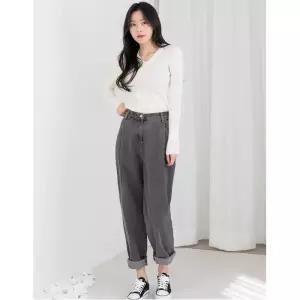 [리빌모아]여자 오버핏 배기 청바지 데님 팬츠 와이드 블랙진 일자 부츠컷 여성청바지DJW-JEA-SHSSGWJ22D-