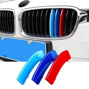 3개/몫 자동차 그릴 네트워크 장식 트림 스티커 BMW 호환 E46 F30 E90 시리즈 스타일 액세서리