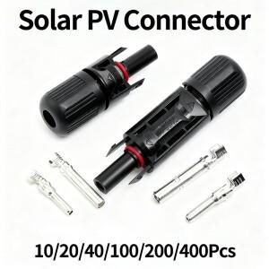 10/20/40/100/200/400Pcs 태양광 PV 커넥터 키트 1000V 30A MC4 호환 2.5/4/6mm² 케이블 패널용 방수 플