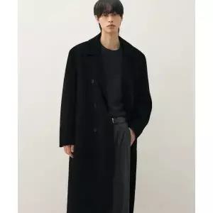 (국내매장정품) DRAW FIT 핸드메이드 캐시미어 더블 로브 코트 [BLACK] DFCT3406BK 197598