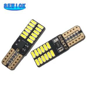 100pcs 12V/24V Canbus T10 W5W 194 501 자동차 LED 인테리어 악기 조명 전구 24SMD 클리어런스 램프 화이