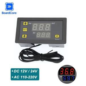 W3230 디지털 온도 조절기 모듈 12V/24V/220V 20A LED 디스플레이 보드(가열/냉각 및 센서 포함)