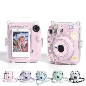 [호환품]어깨 끈 tax Mini 호환 12 카메라 용 PU 가죽 소프트 보호 케이스 Fujifilm 필름 여행 가방
