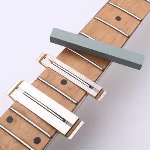 기타 프렛 와이어 샌딩 스톤 프로텍터 키트 핑거 플레이트 라디안 폴리싱 DIY Luthier 도구 기타베이스 부