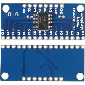 CD74HC4067 Arduino용 CMOS 16 채널 CH 디지털 아날로그 멀티플렉서 브레이크아웃 모듈