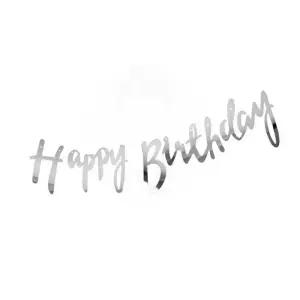 하노샵 파티장식 실버 가랜드 생일축하문구 생일파티용품