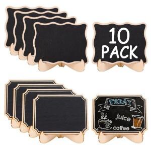 1-10PCS 휴대용 나무 칠판 미니 보드 메시지 레이블 로그인 DIY 장식 특별한 웨딩 홈 파티